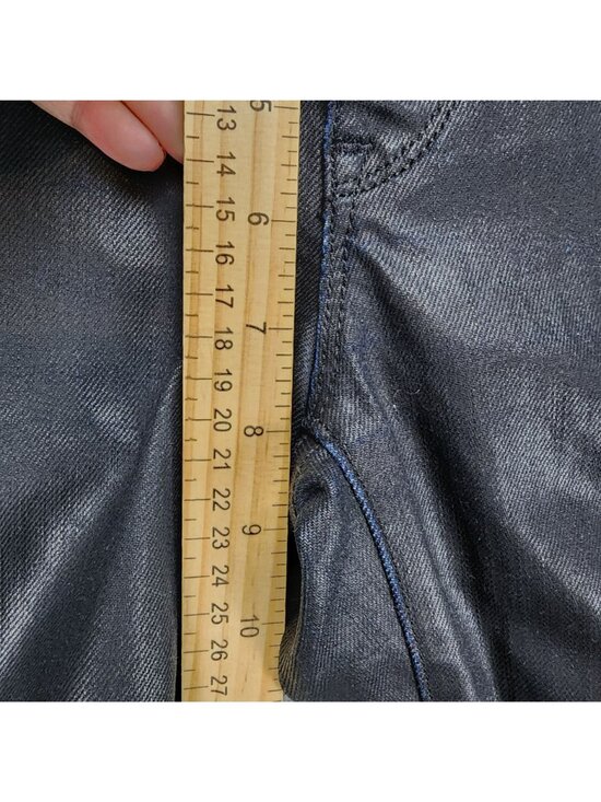 Rich & Skinny Jeans Womens 28 Black Stretch Coated Denim Skinny - Picture 6 of 14